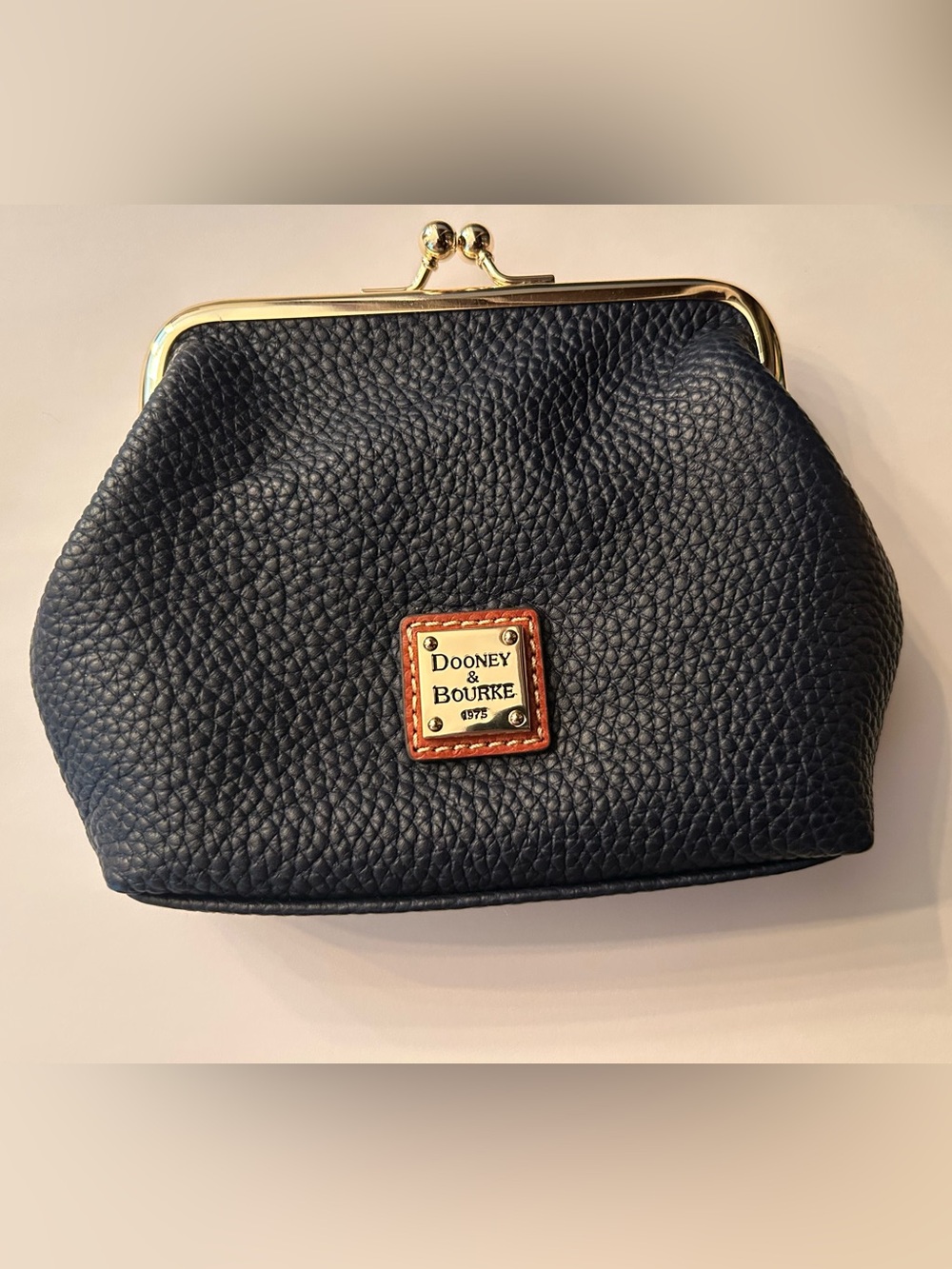 Dooney & Bourke Navy Pebble Grain Framed Purse